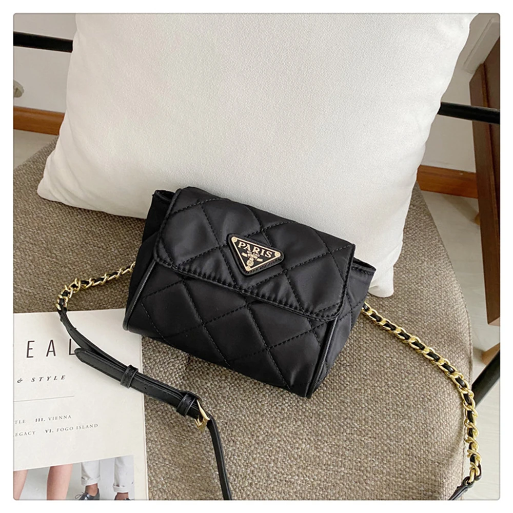 

Mini Flap Bag Shoulder Bags For Women Crossbody Waterproof Nylon Parachute Cloth Rhom0bic Pattern Sac Femme Bolsos Para Mujer