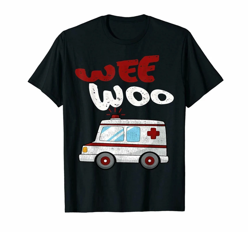 Wee Woo скорая помощь Amr забавные Ems Emt унисекс черная футболка S-6Xl уличная одежда