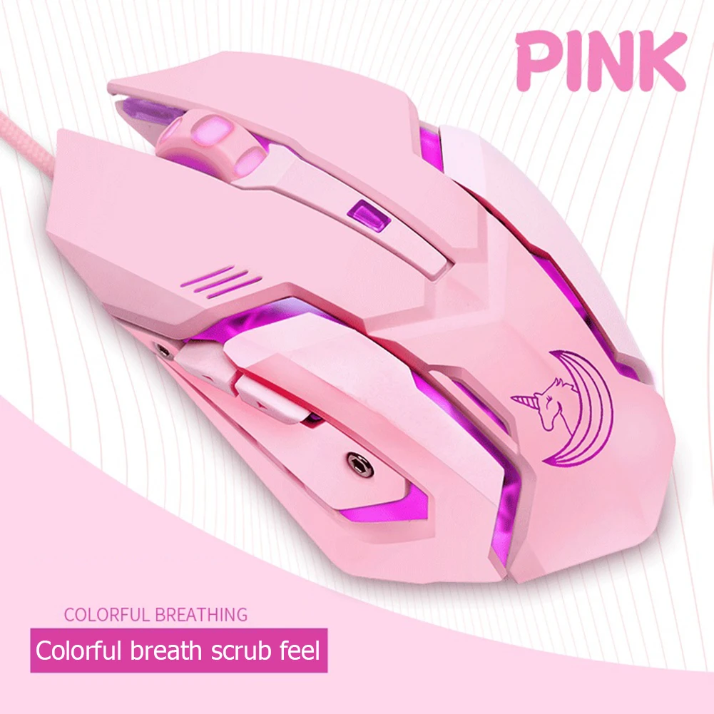 

Breathing LED USB Wired Optical Mouse 3200dpi PC Laptop Desktop Computer 6 Buttons Gaming Mice Cute mice