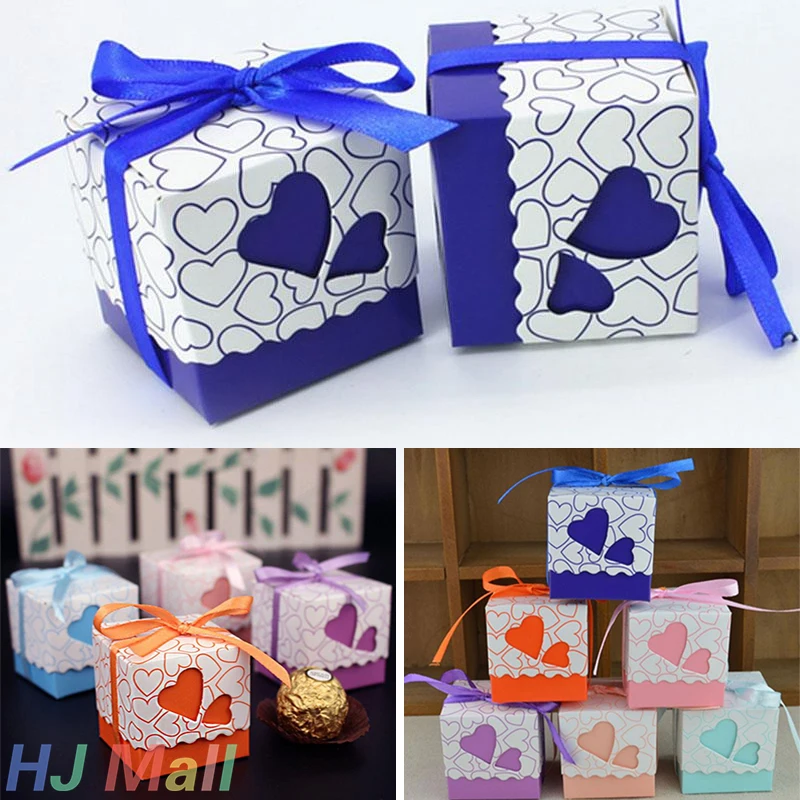 Candy Box Party Decorations Popular Red Heart Shaped Sugar Bag Gift Wedding Supplies Ribbon Packing Love Birthday Favour | Дом и сад