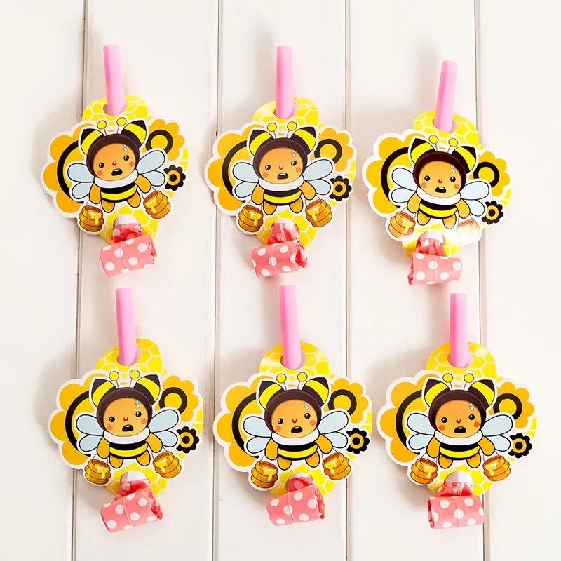 Баннер на день рождения с Пчелой бумажная тарелка в виде шмеля шапки для