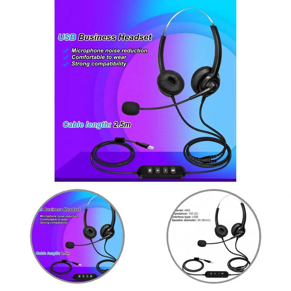 

Call Center Headset Useful Rotatable Fine Workmanship Audio Accessories Telephone Headset Telephone Headphone