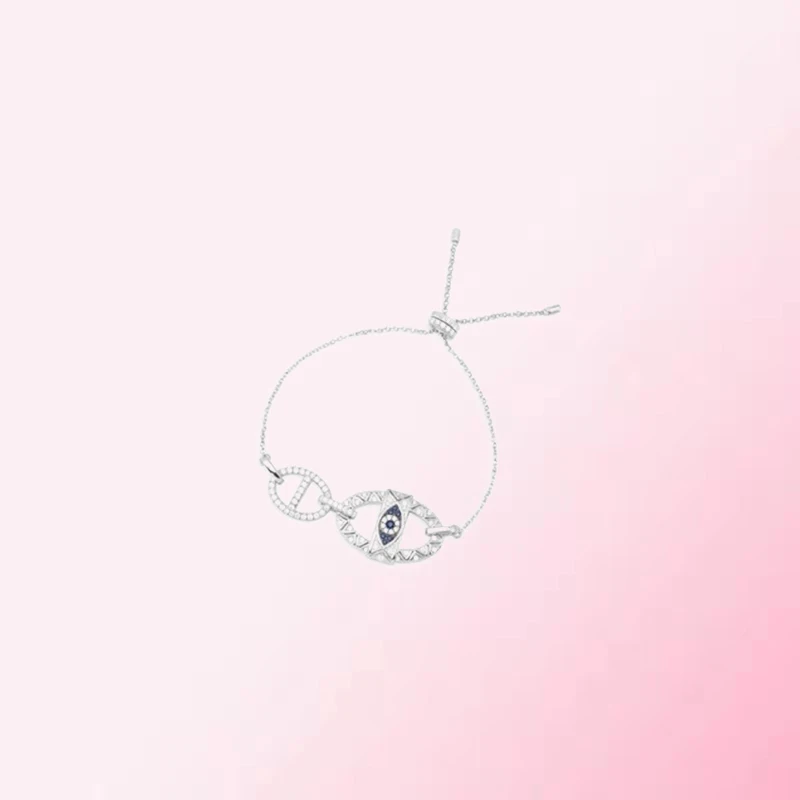 

1:1 Made 925 Sterling Silver Custom Mysterious Eye Fashion And Exquisite Design Bracelet