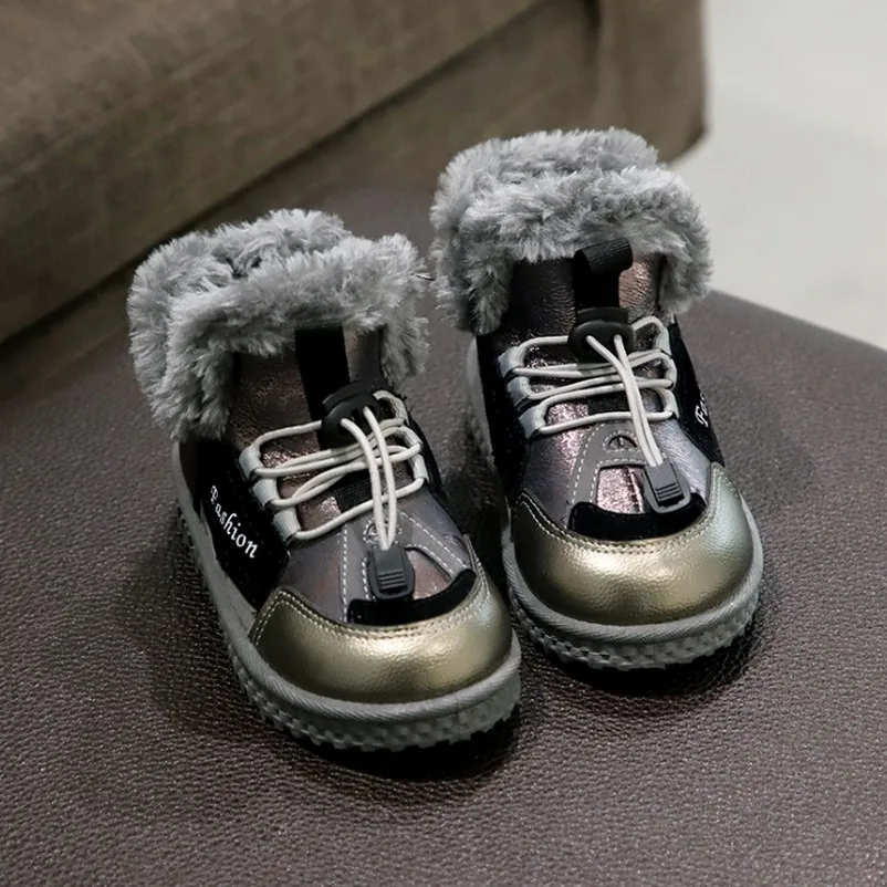 Обувь для девочек зимние детские сапоги плюшевые сохраняющие тепло малышей