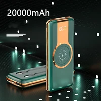 15w fast qi wireless charger power bank 20000mah 22 5w qc pd 3 0 fast charging powerbank for iphone 13 samsung xiaomi poverbank