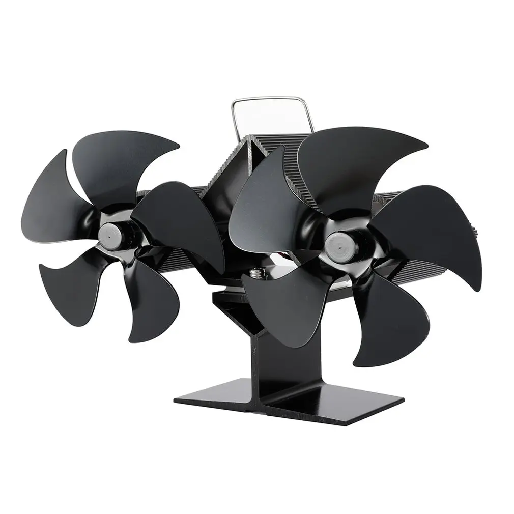 

SF803S Thermal Power Fireplace Heater Ten Blades Heating Fan Efficient Air Heater Double Head Low Noise Fan