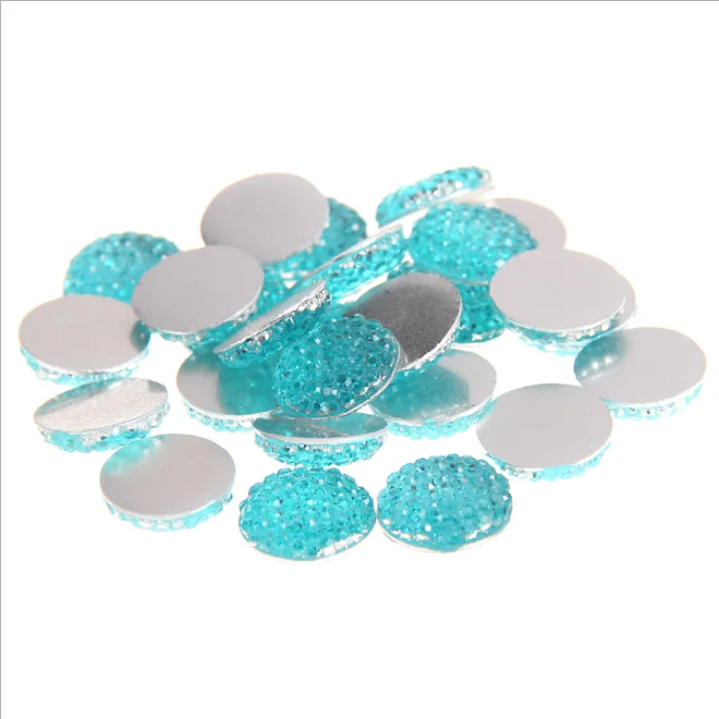 Многоразмерные круглые стразы из смолы с плоской задней поверхностью для ногтей