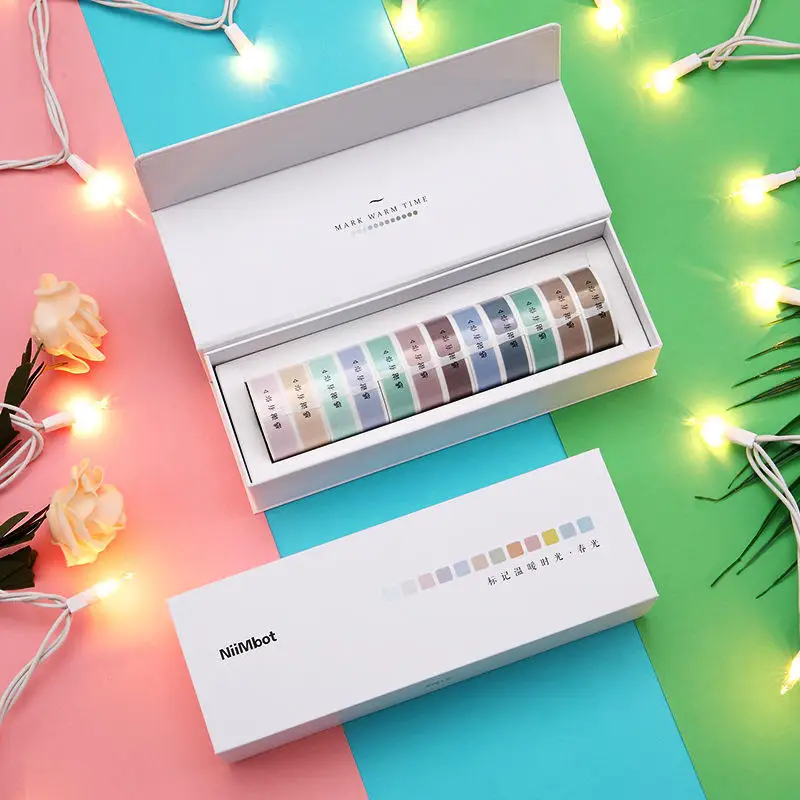 12 рулонов/Набор мини принтер для этикеток бумажная печать этикетка