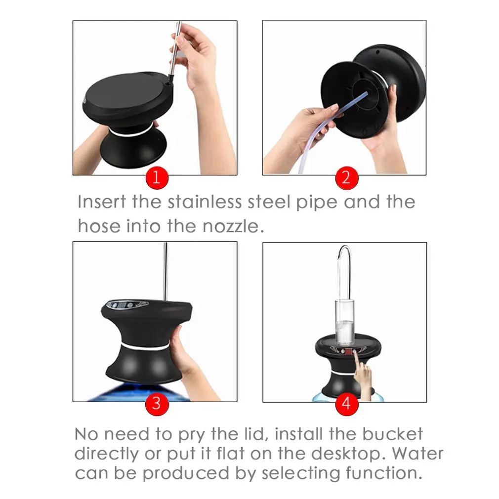 Прочный USB диспенсер для воды портативный галлон переключатель питьевой бутылки