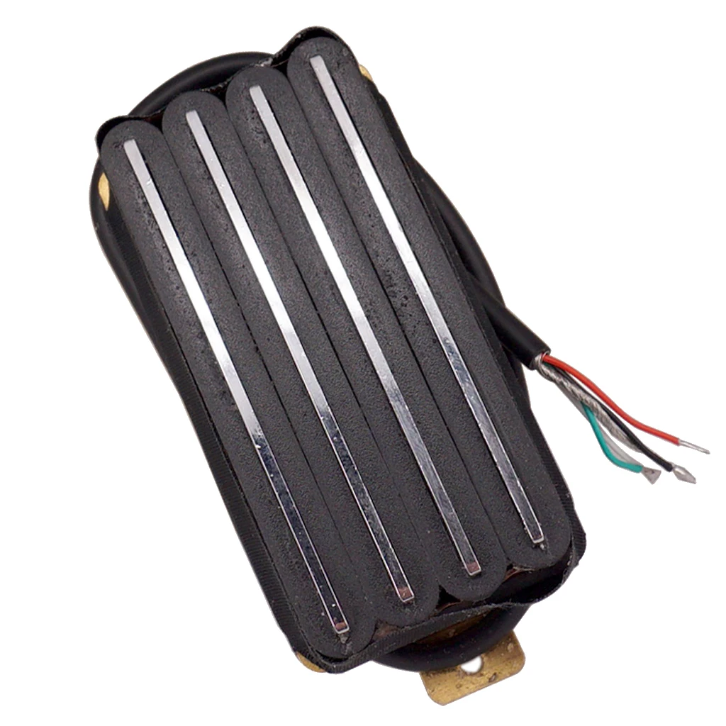 4 рельсовая двойная катушка пикап Humbucker электрическая гитара черный