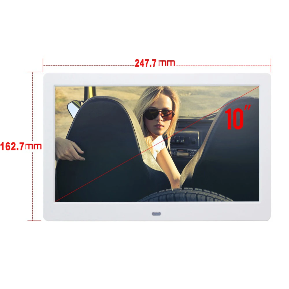 10," HD Цифровая фоторамка картина мульт-медиаплеер MP3 MP4 будильник для подарка