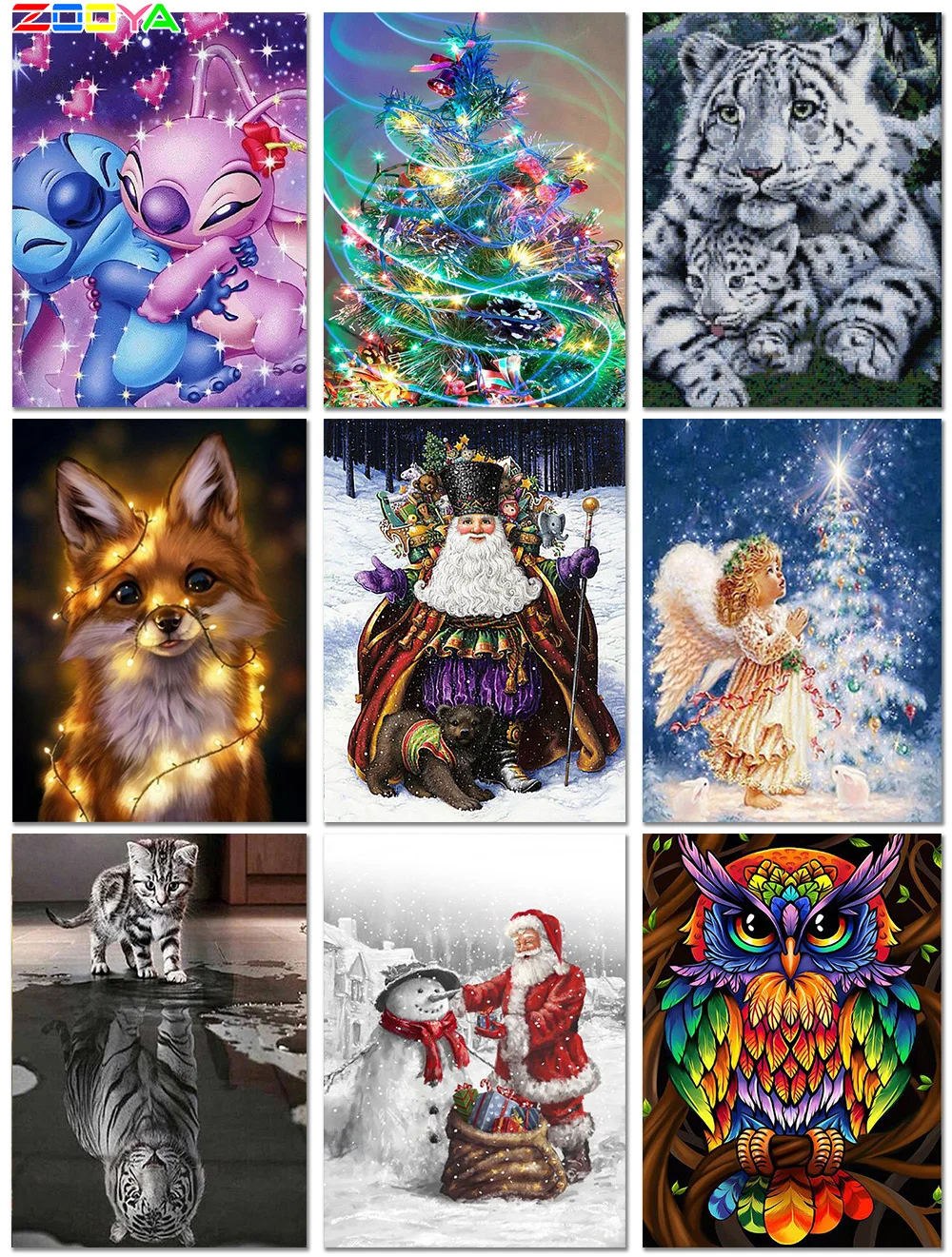 Алмазная картина 5D полностью квадратная/круглая Рождественская вышивка пейзаж