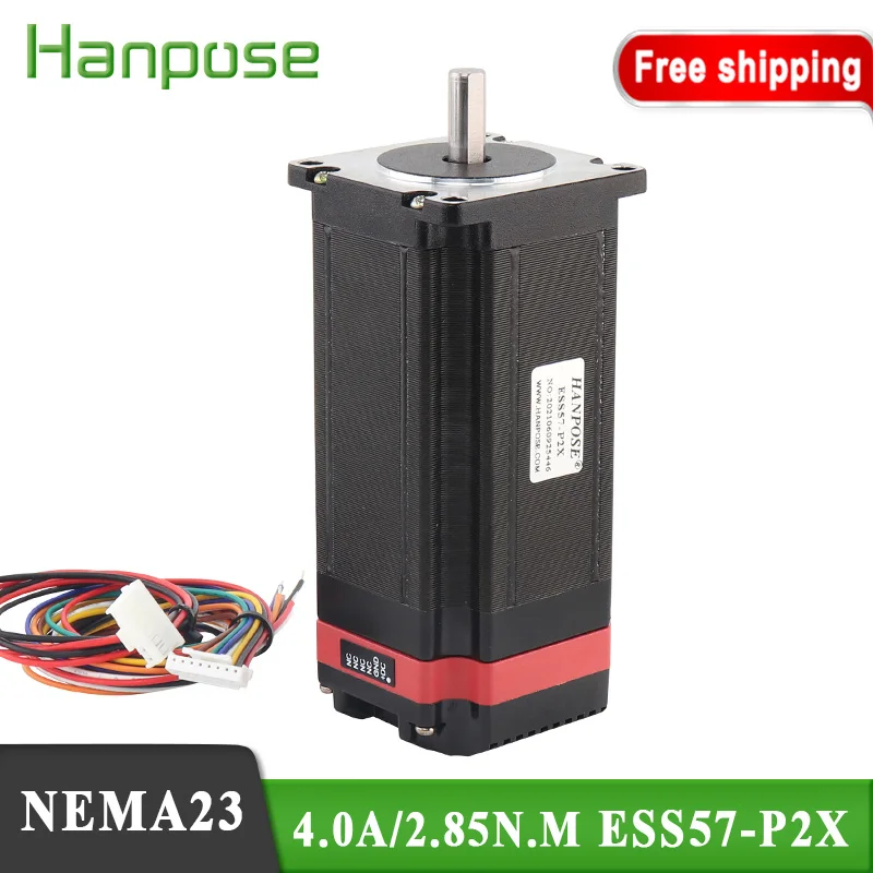 

Free Shipping Drive servo motor integrated machine 4-Leads 4.0A 2.85N.m 100mm ESS57-P2X Nema23 Stepper Motor For 3D Printer CNC