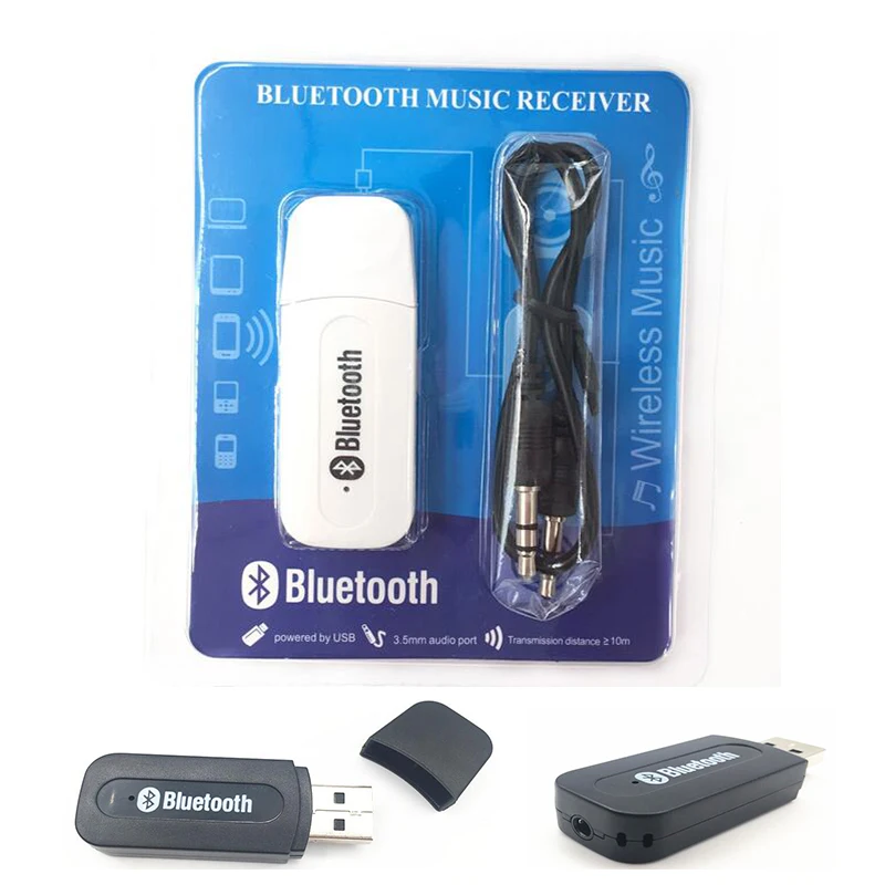 Аудио спикер 3 5 мм Джек Bluetooth разъем приемника USB Беспроводной работы при