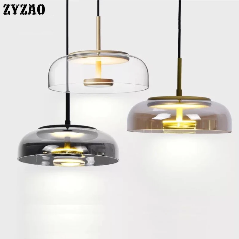 

Nordic Glass Lampshade Home Deco LED Pendant Lights Dining Room Cafe Kitchen Hanging Light Fixtures Restaurant Simple Hanglamp