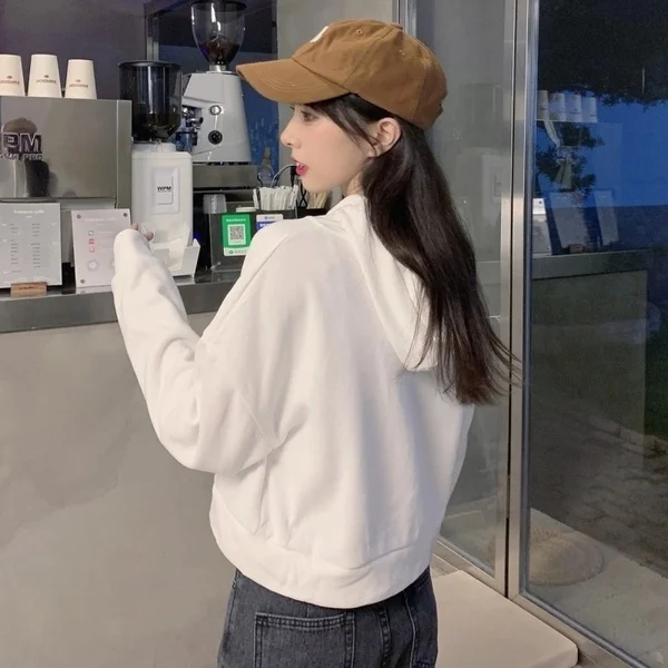 

Cotton Thin Sweater Women's Hooded Embroidered Word