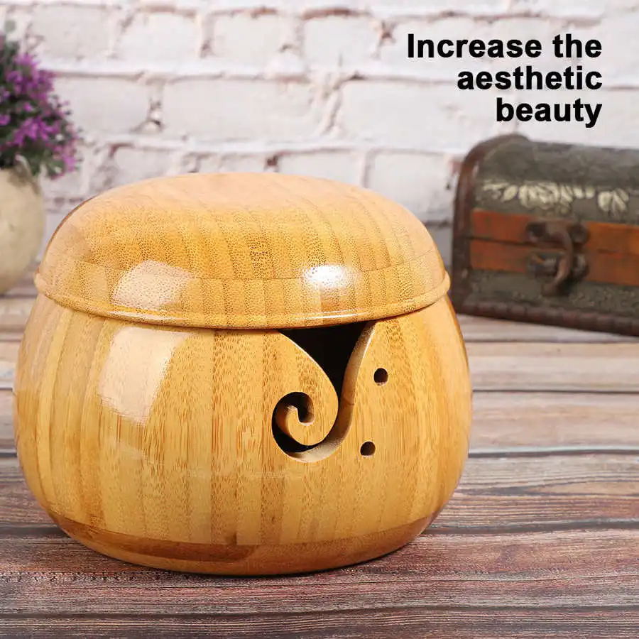 Бытовая деревянная чаша для вязания ручная работа подарок 6 дюймов декоративная