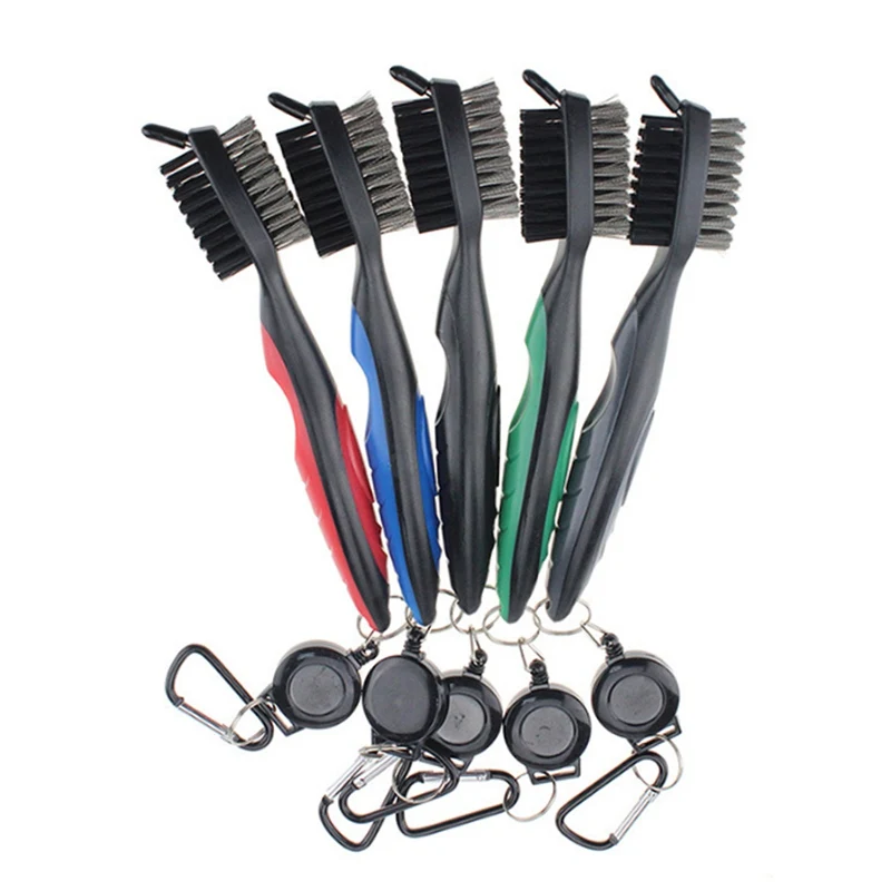 

Golf Double-Sided Cleaning Brush Retractable Zipper Wire Groove Cleaning Tool Gof Accessories 2019
