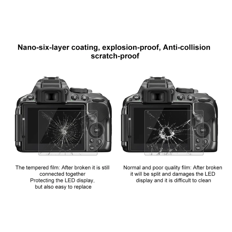 PULUZ For Nikon D5300 Tempered Glass Film 2.5D 9H Camera LCD Screen Protector |