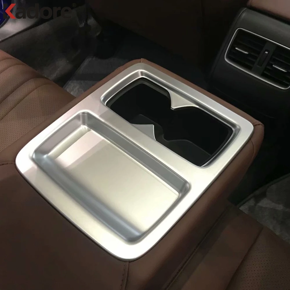 

Для Honda Accord 2018 2019 углеродного волокна заднего сиденья рамка держателя стакана воды, накладка, отделка, Аксессуары для автомобильного интерь...