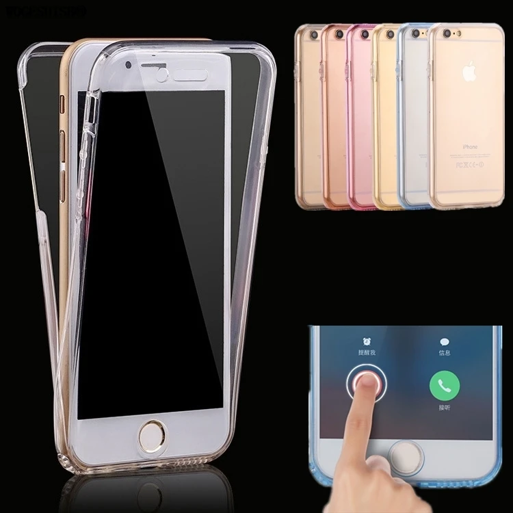 360 Полный Чехол Для Телефона iPhone 7 Чехлы Мягкий силиконовый прозрачный чехол для X