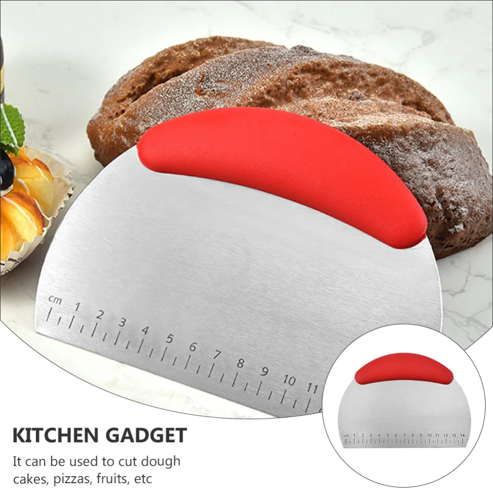 

3pcs Stainless Steel Baking Cream Scrapers Dough Choppers (Assorted Color)