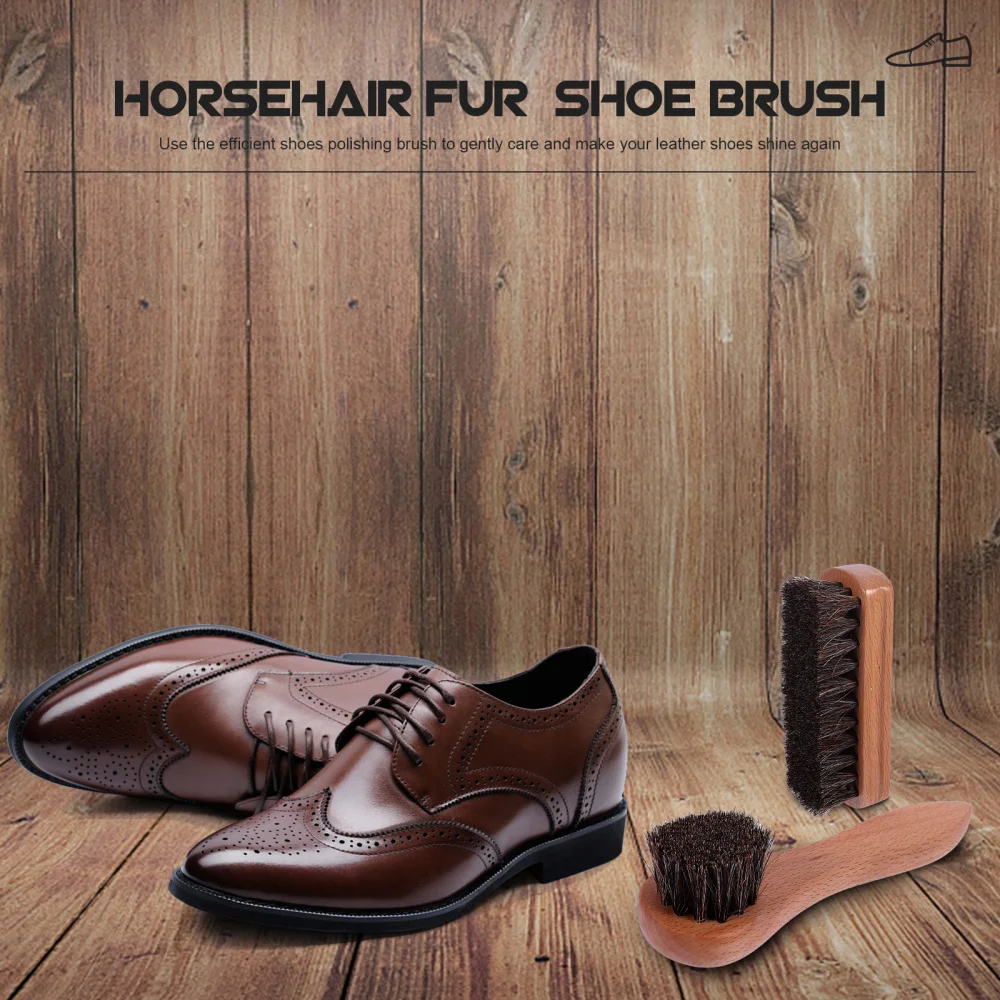 

2pcs Horse Shoes Brushes Leather Shoes Polishing Brushes Polishing Tools