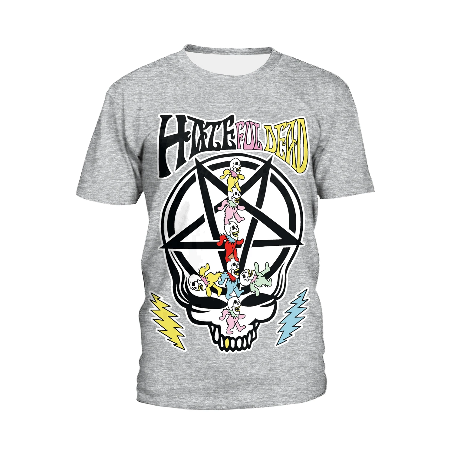 Женская летняя футболка Armorhero Свободный Топ с принтом черепа уличная размера