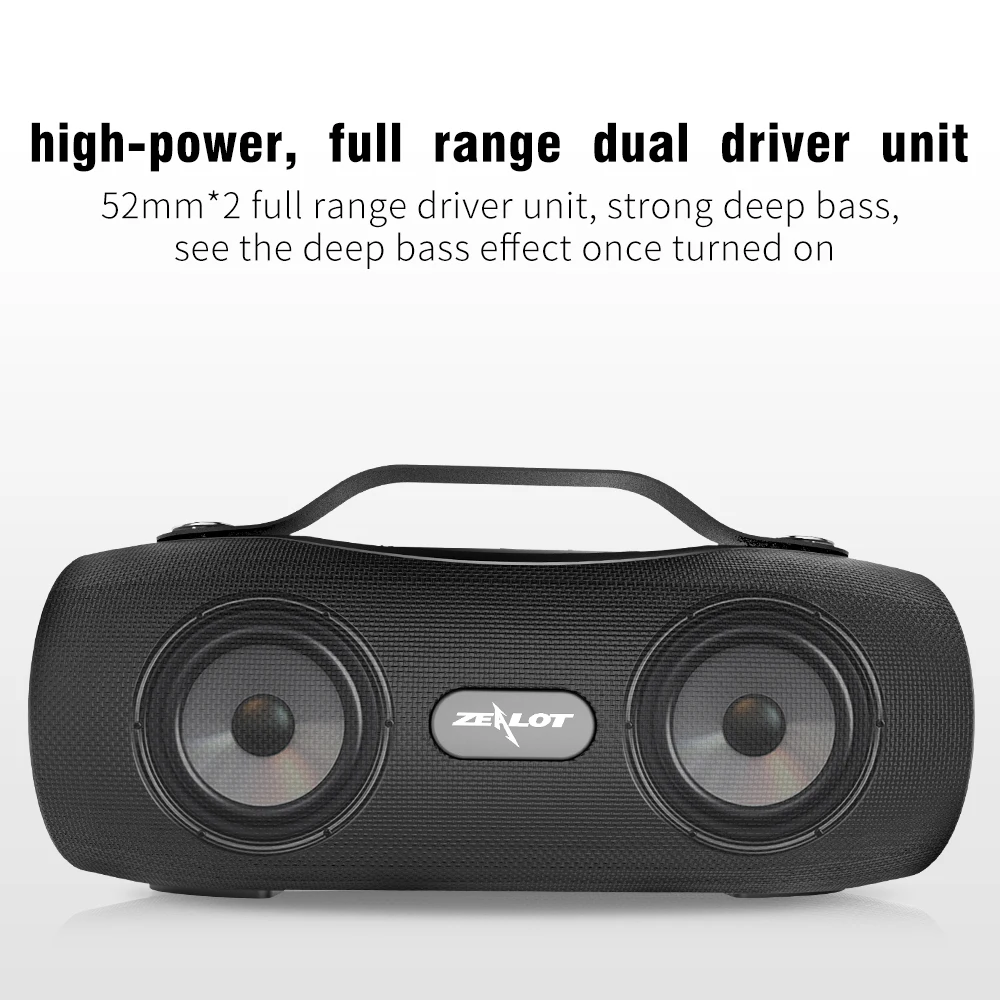 Bluetooth Speaker FM Radio Wireless Portable Boombox Power Bank Flashlight Support TWS TF AUX USB Flash Drive S29 | Электроника