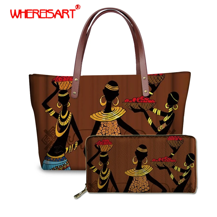 

WHEREISART/женская сумка с принтом в африканском стиле, женская сумка через плечо Harajuku, шикарные женские сумки для покупок, пляжные сумки, сумка ...