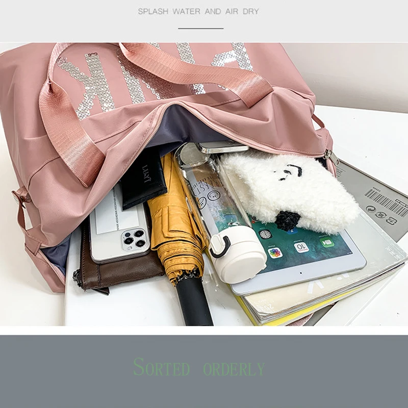 2021 New Travel bag PINK Fitness Training Backpack high capacity Sports Women's bag Dry Wet Separation Shoes Bags