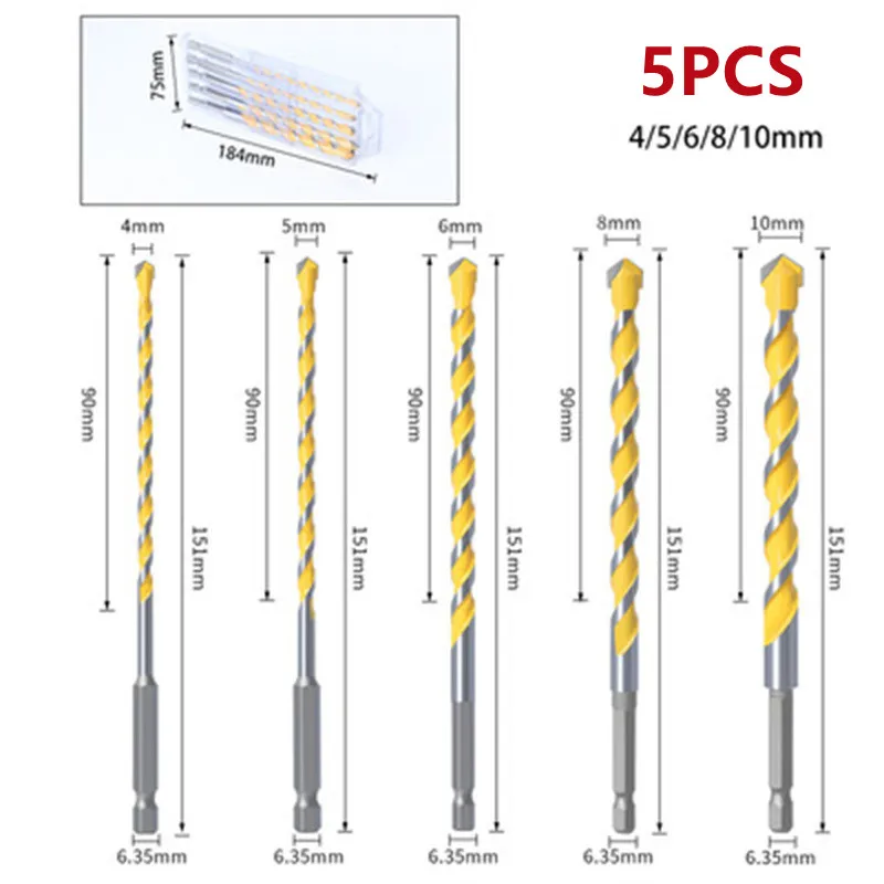 

4-10 мм многофункциональное сверло для стекла треугольный Алмазный Набор сверл для керамической плитки бетона кирпича дерева Отверстие пила...