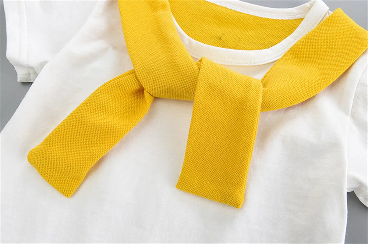 

Summer 2pcs Baby Girls Clothing Set Infant Clothes Cute Newborn Girl Short Sleeve Cartoon Cat T-shirt Tops Solid Shorts Outfits