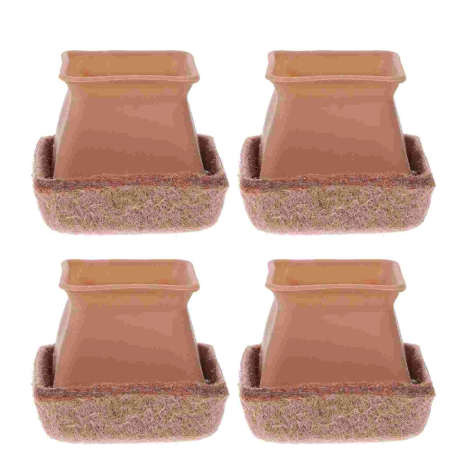 

4Pcs Chair Leg Covers Square Shape Table Feet Covers Mute Chair Feet Covers