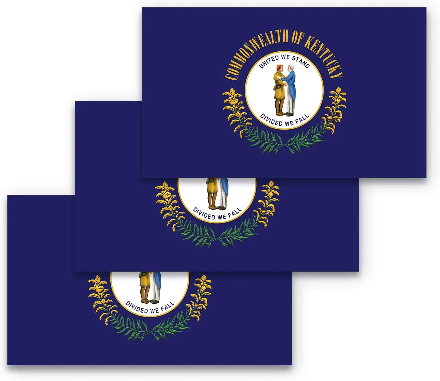 

Kentucky Flag Car Sticker Suitable for Computer Sticker Trolley Case Wall Bumper Sticker Waterproof