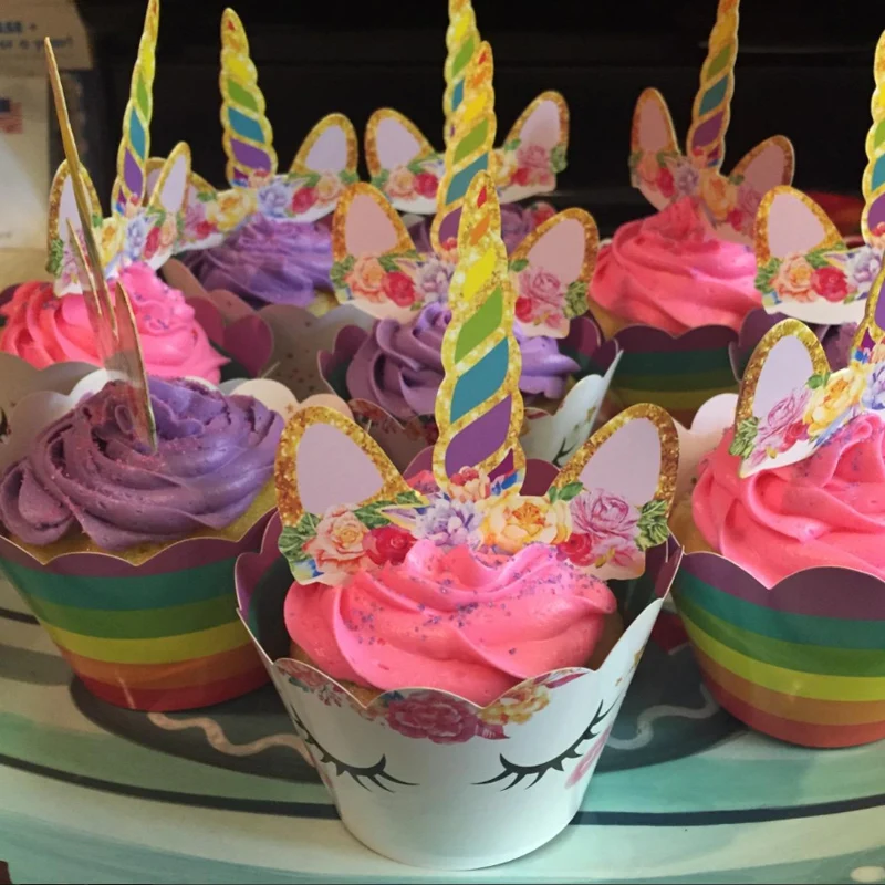 День рождения Единорог вечерние торт фигурки жениха и невесты В виде радужного