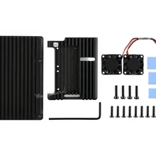PI4 Чехол C Raspberry Pi 4 чехол из алюминиевого сплава для черная броня