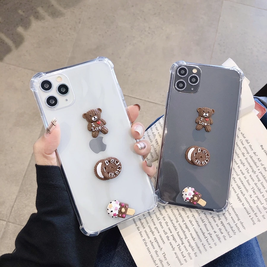 Для Huawei P20 Lite P30 Pro милый медведь КИТ коготь DIY чехол для Nova 3i 4 5i 5 Прозрачный