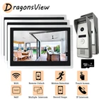 Умный видеодомофон DragonsView с Wi-Fi, 3 монитора, 2 Дверных звонка с камерами 960P