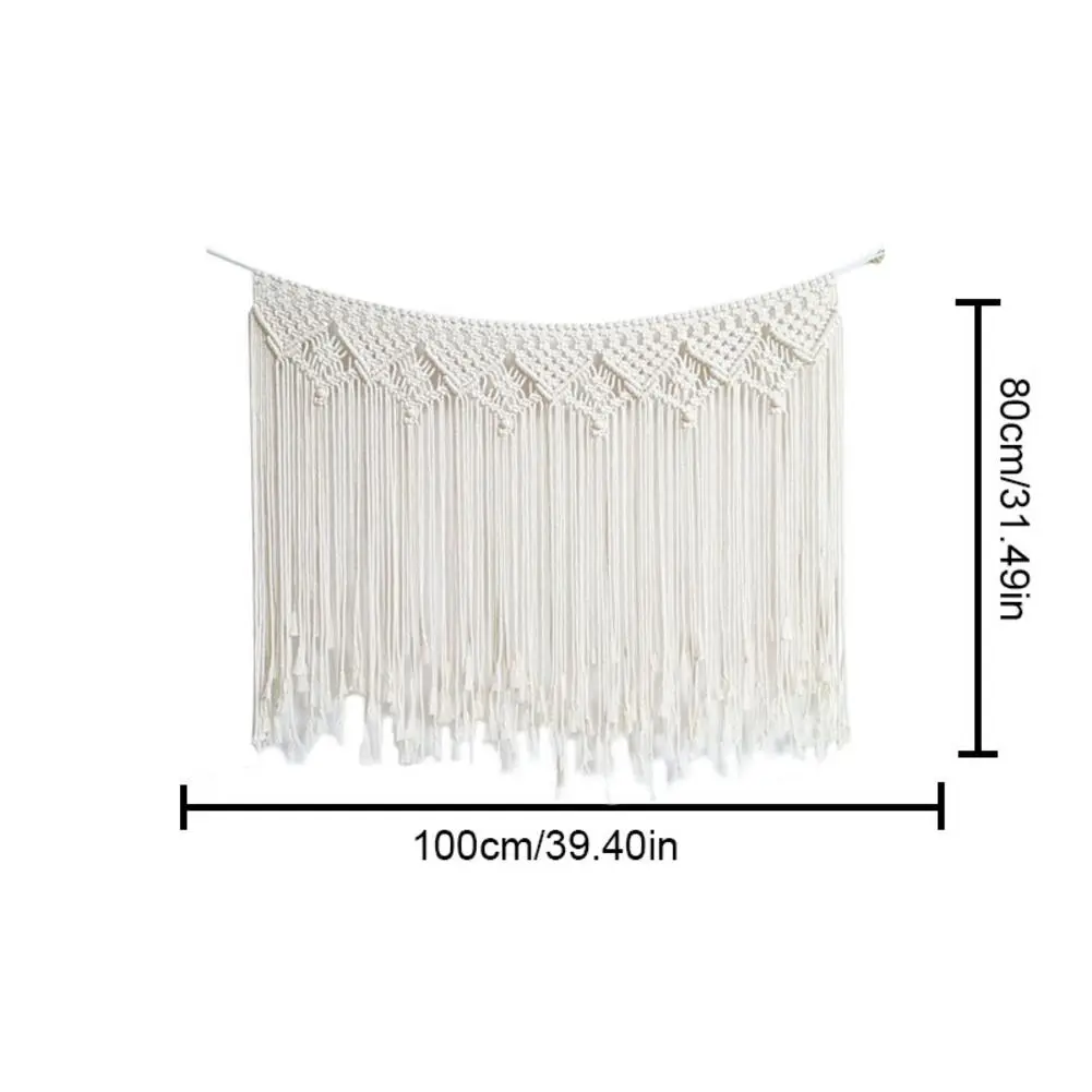 Макраме тканый настенный ручной богемный гобелен с геометрическим рисунком