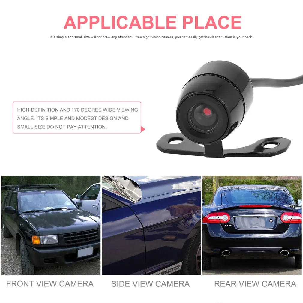 Водонепроницаемая широкоугольная HD Автомобильная резервная камера заднего вида
