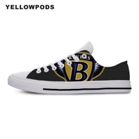 men casual shoes ravens fashion breathable leisual shoes baltimore football fans flat cavans lightweight shoes man