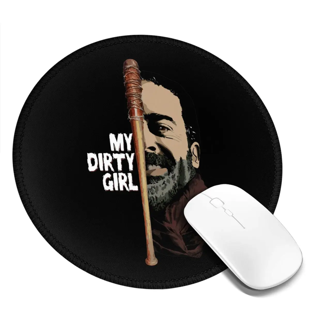 

The Walking Dead Mens Mouse Pad Look at my dirty girl Vintage High Quality Mousepad Desktop Print Armrest Rubber Mouse Mat