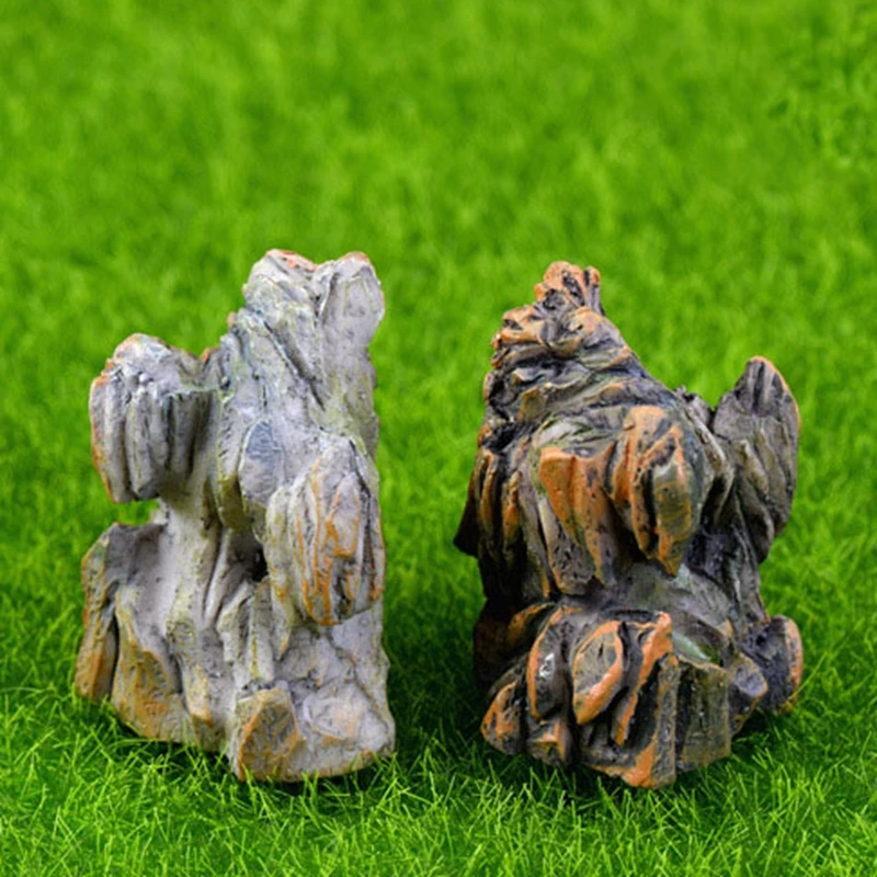 1 шт. имитация смолы мини рокерные украшения аквариумный черепаховый бак мох