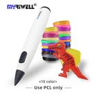 3d-ручка Myriwell для самостоятельного рисования, ручка для 3d-печати с наполнителем из PCL, оригинальный креативный рисунок для детей