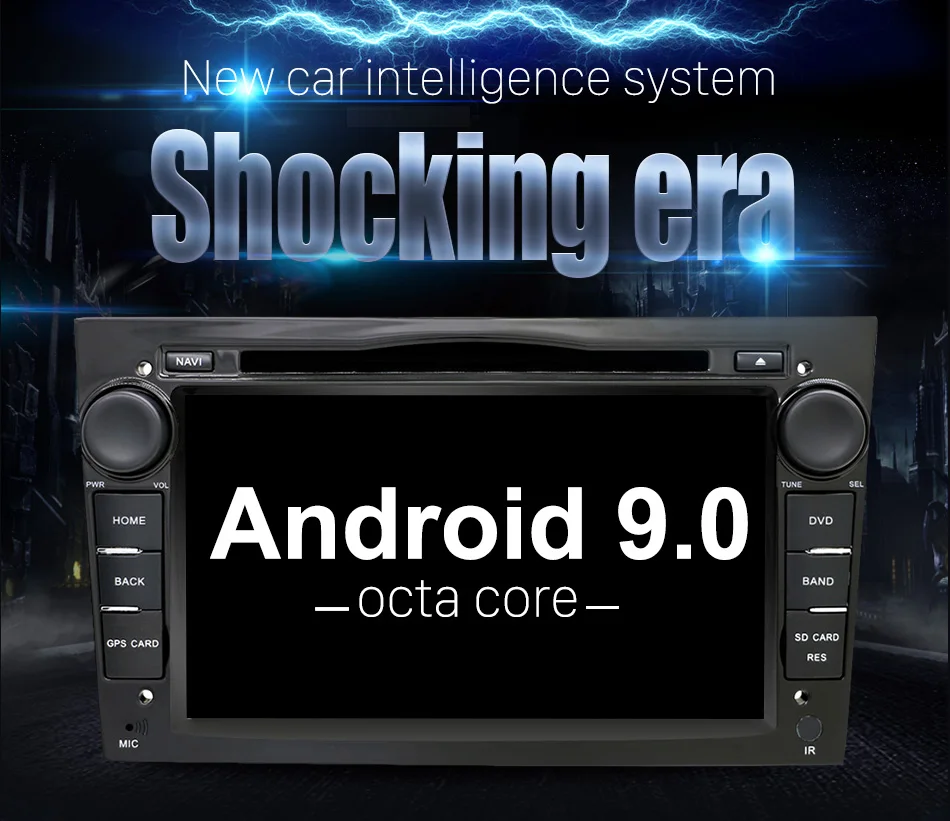 Eunavi 2 Din Android 9 автомобильный dvd-плеер для Opel Astra Vectra Antara Zafira Corsa 2din gps Wifi Bluetooth Восьмиядерный 1024*600