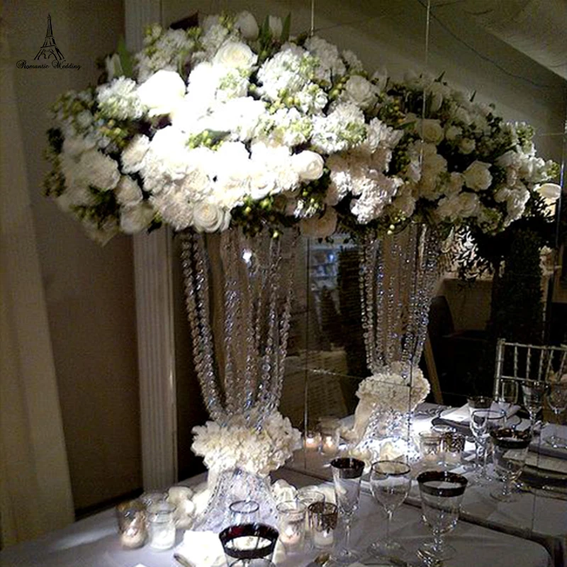 38 дюймов высокий прозрачный кристаллический Цветочный Стенд для цветочной