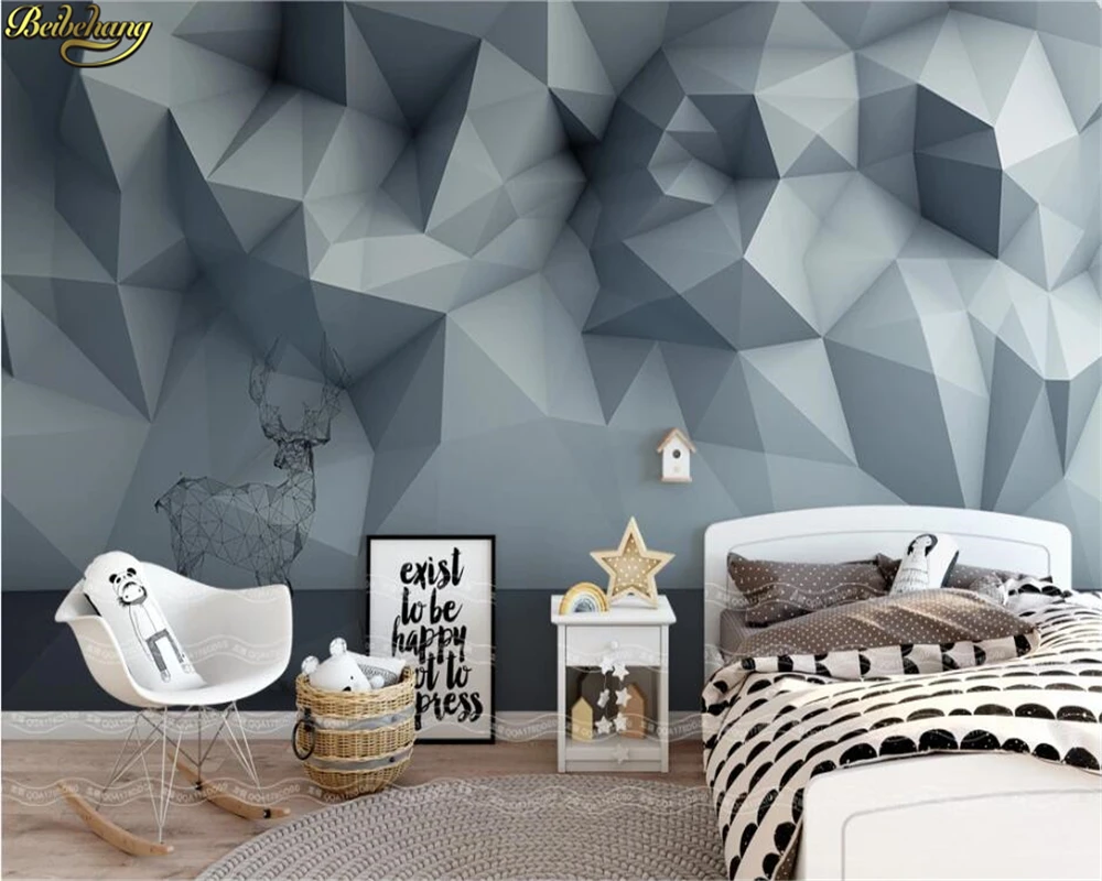 

beibehang Custom 3d wallpaper mural three-dimensional geometric abstract elk background wall papers home decor papel de parede
