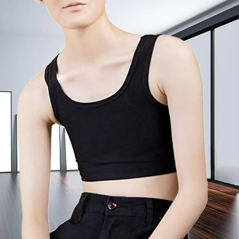 

Breathable Les Lesbian Undershirt Tomboy Buckle Short Chest Binder Summer Bra Vest Sports Underwear Comfortable Sport Vest