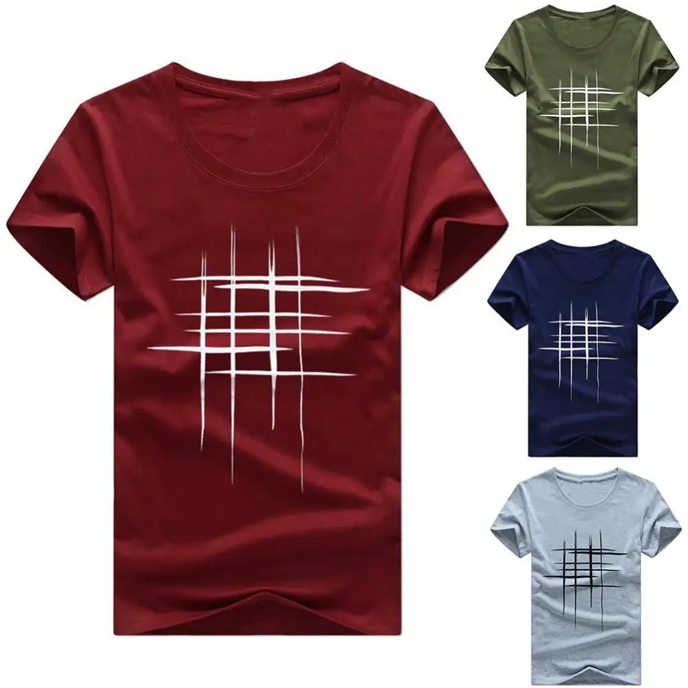 

Hot Sales Creative1 Line Cross Printed Tee Top Women Summer Short Sleeve O Neck T-Shirt